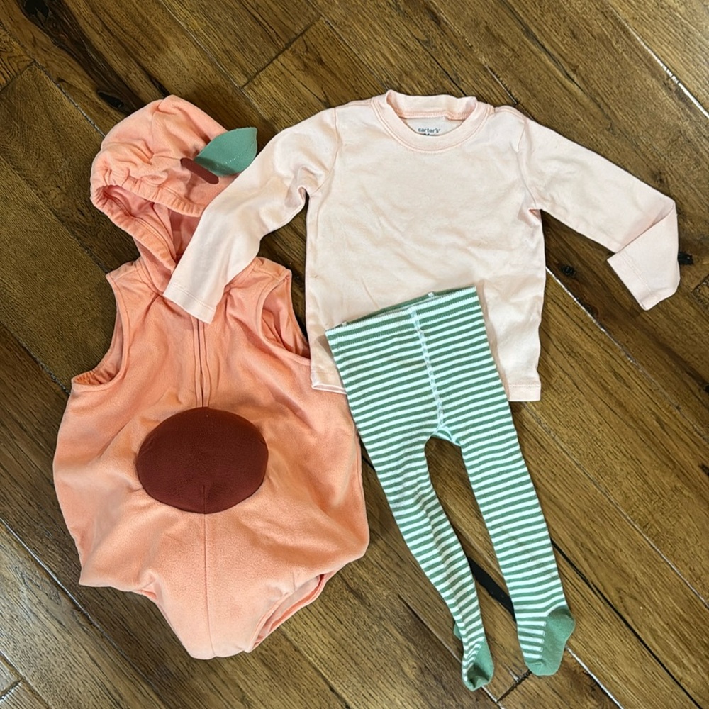24 month 3 piece peach costume